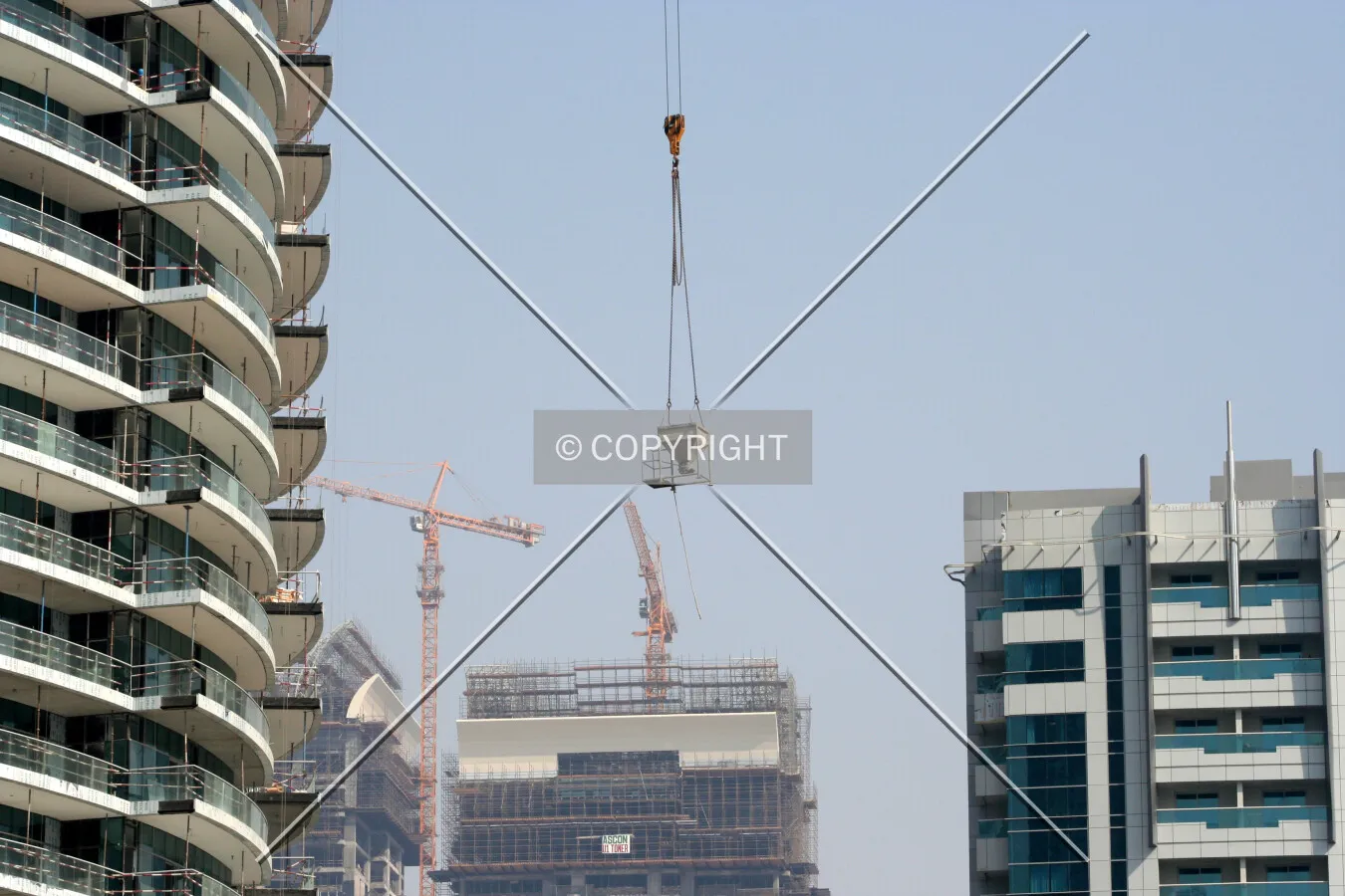 View of the construction equipment