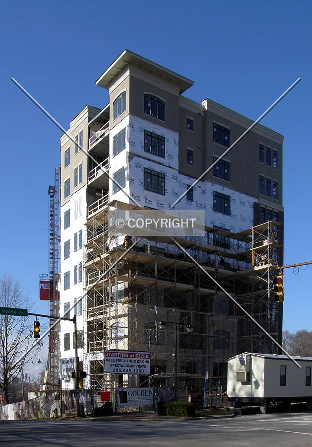 From the southwest across Highland Avenue
