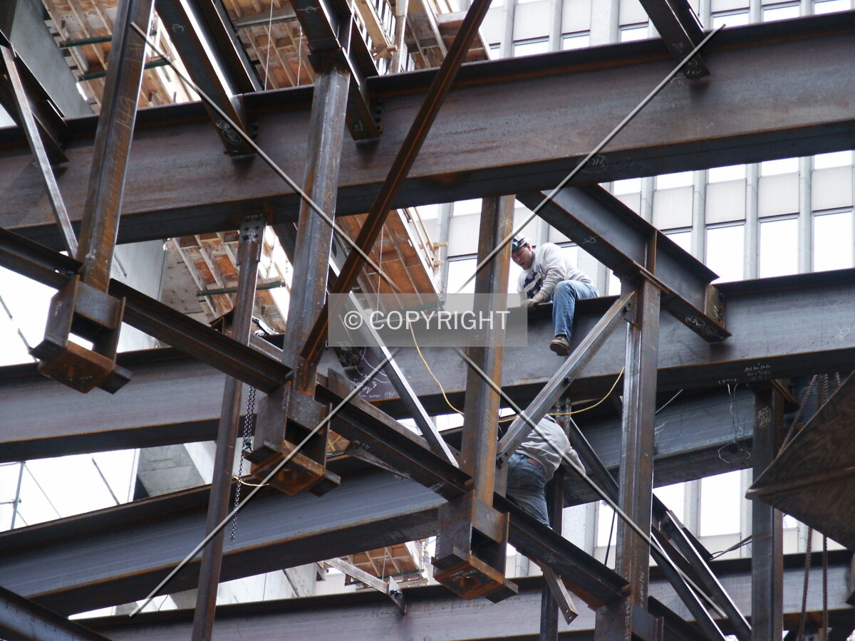 Detail of the steel frame