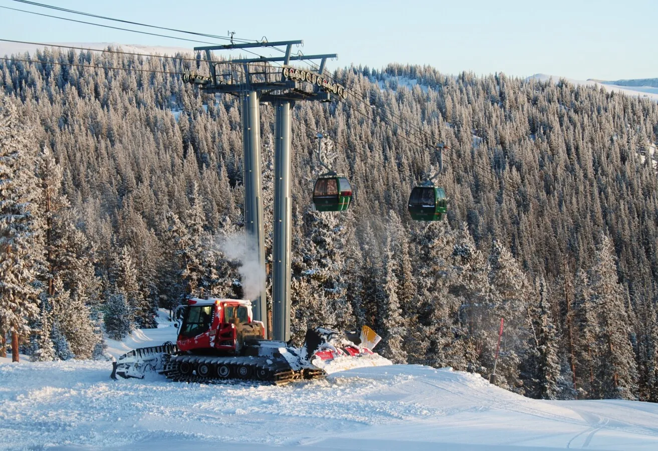 Snow cat and gondola