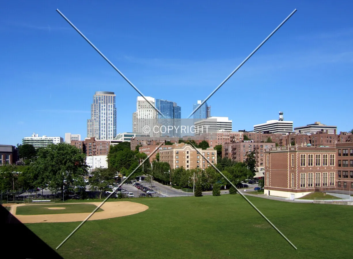 Downtown from the east