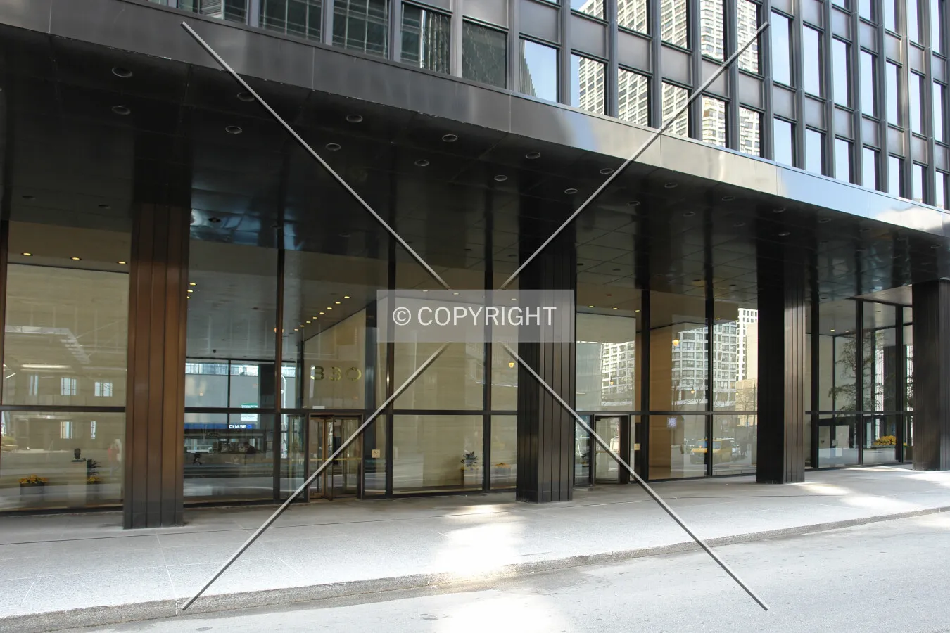 Ground level of 330 North Wabash at street level