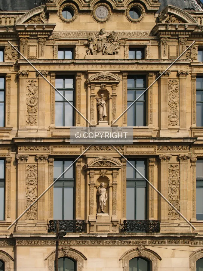 Detail of the northern wing façade
