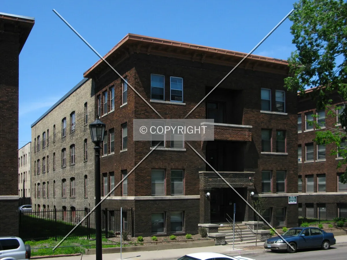Full front elevation from Stevens Square Park