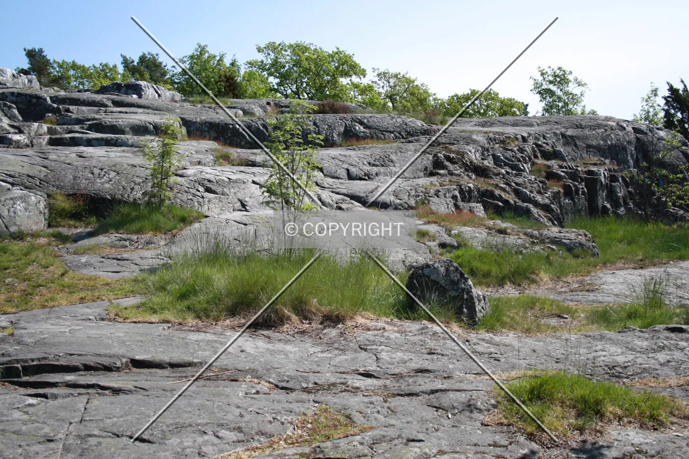 Landscape formed by rocks