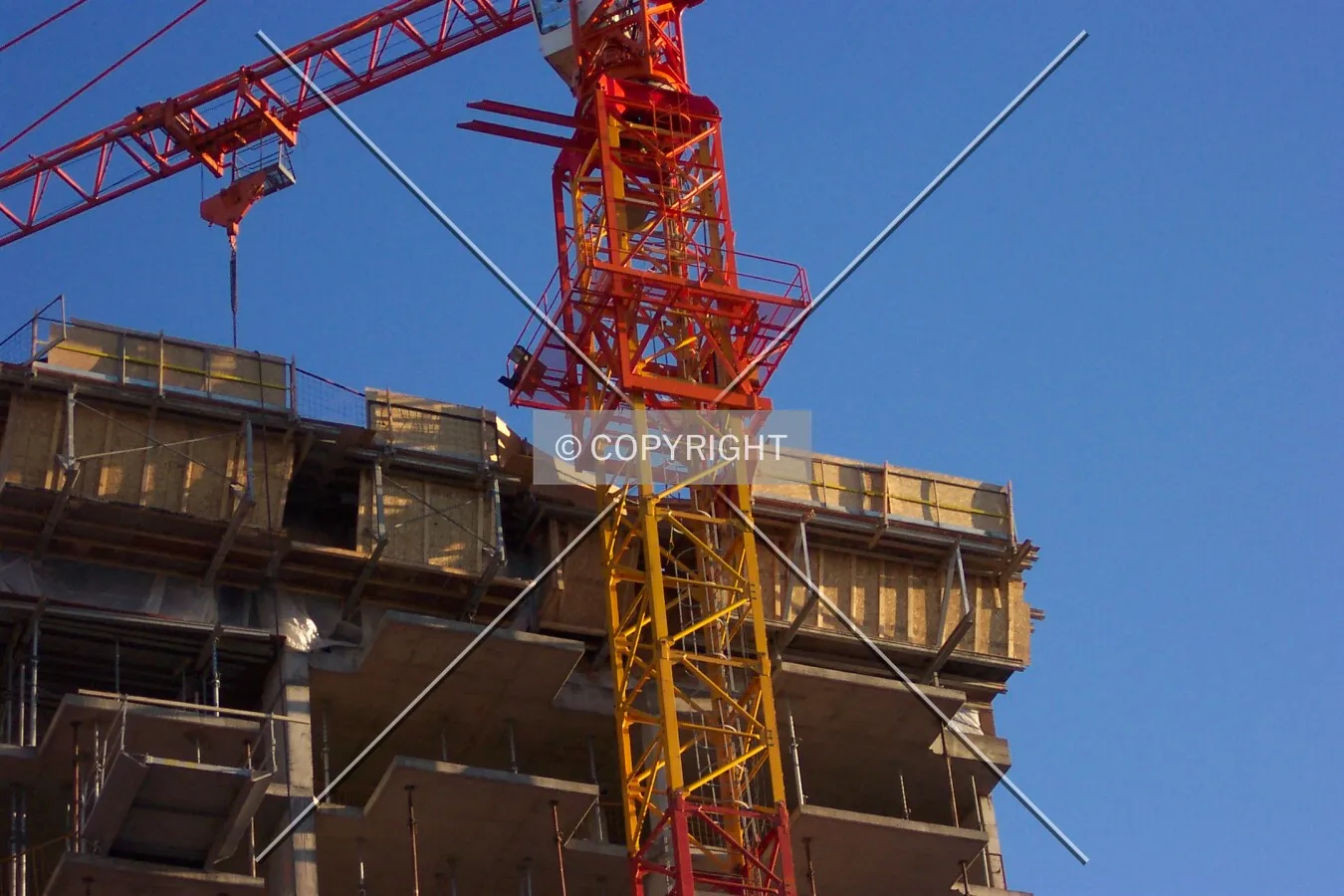 Closeup of the crane