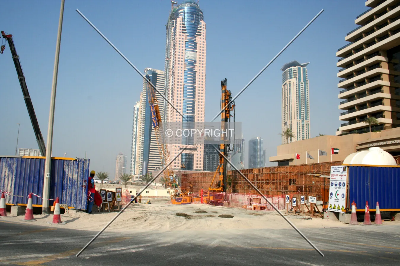 View of the site entrance