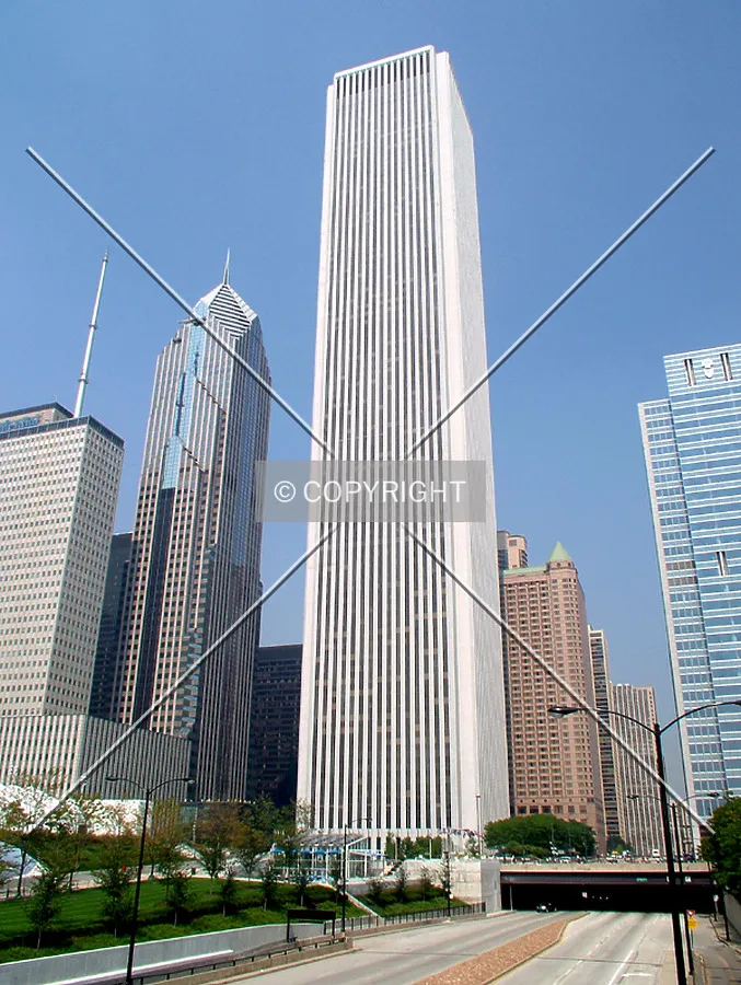 Looking up from Millennium Park