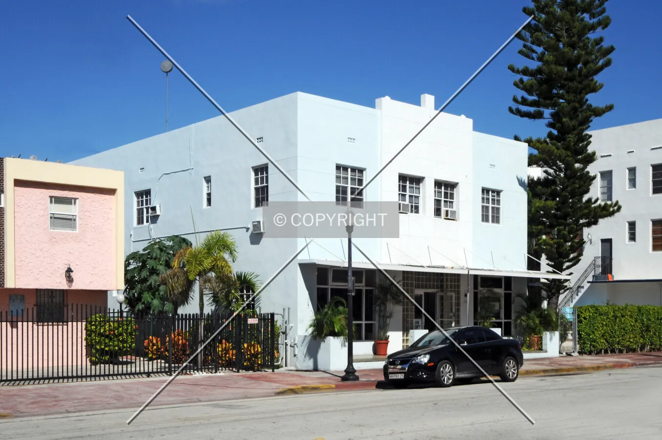 View from the southeast across Ocean Drive