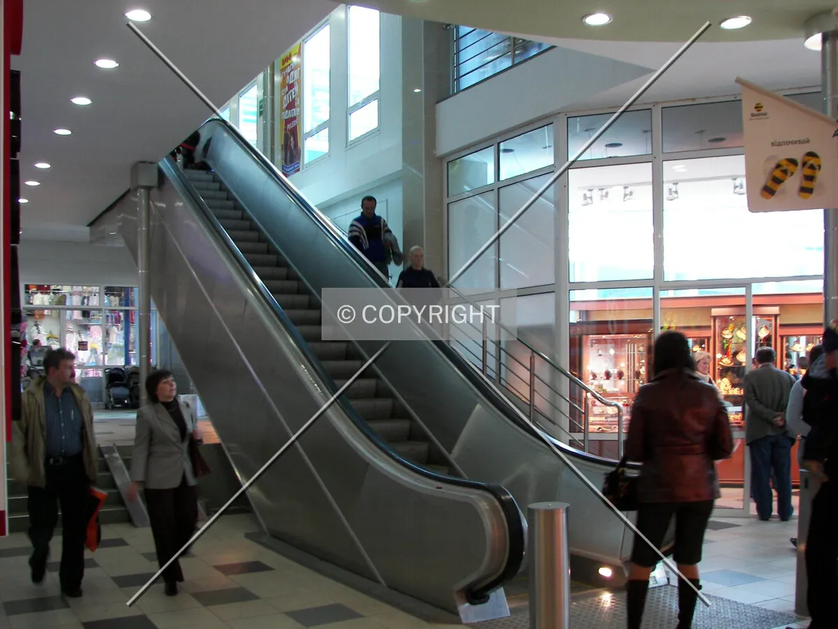 An escalator