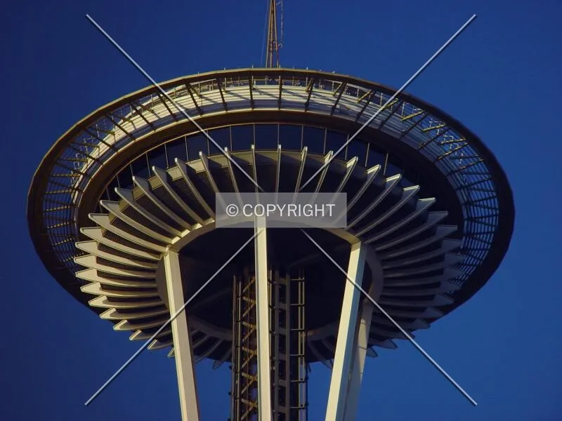 The top of the Space Needle