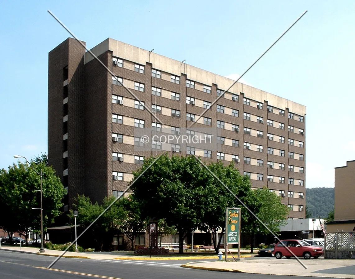 View from the northwest across Market Street
