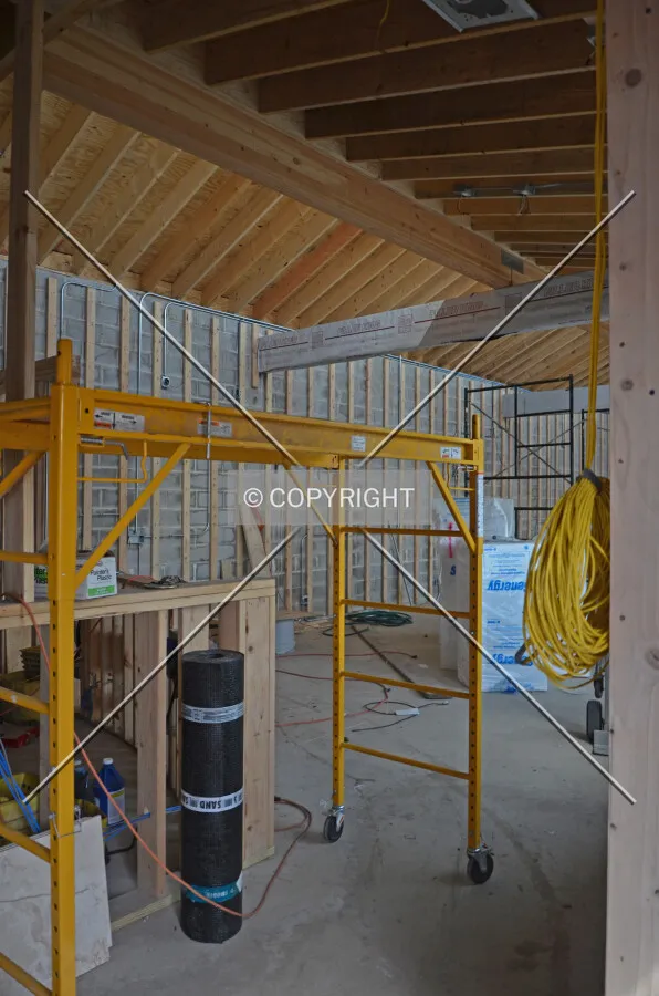 Interior viewed during construction; September 11, 2013.