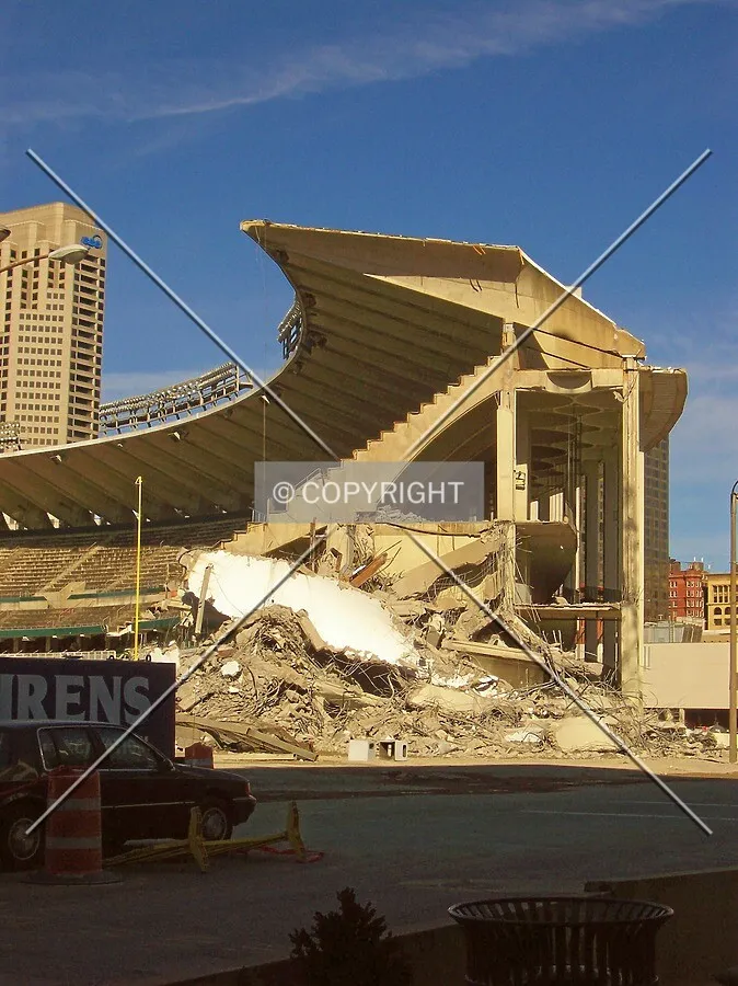 The northern portion of the stadium under demolition; November 24, 2018