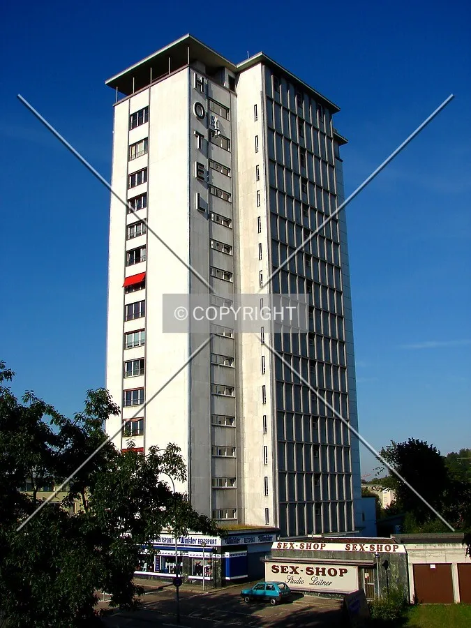 View from the northeast - when the hotel was called Hotel Grenzblick