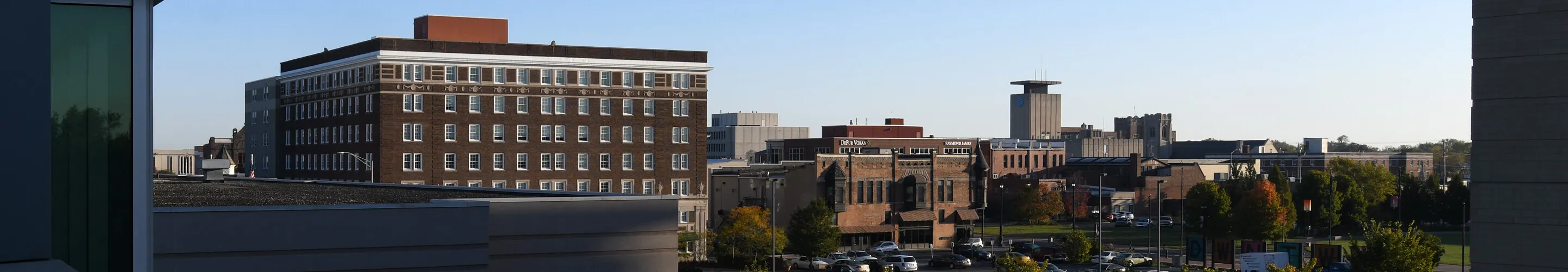Downtown from the southwest