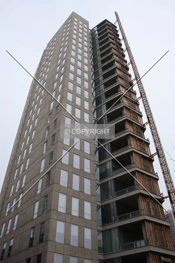 Looking up from the northwest