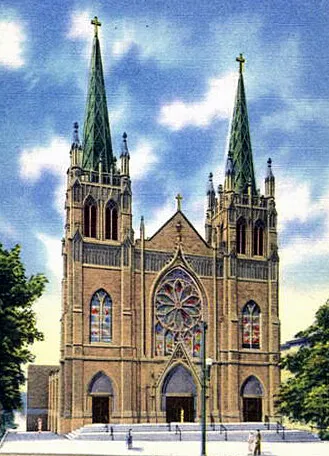 Vintage view from the southeast