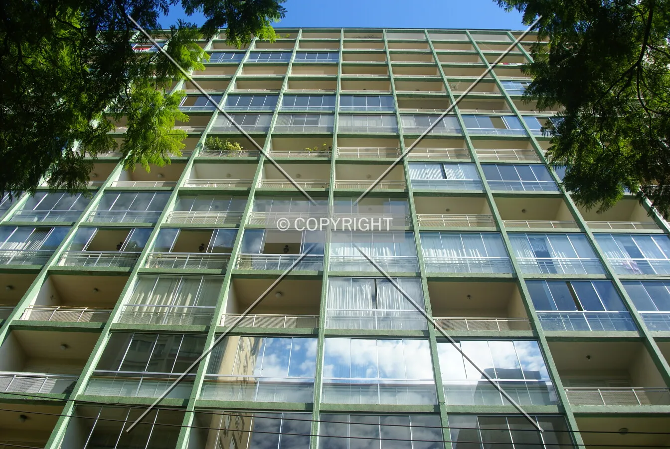 Front view as seen from across Ramiro Barcelos Avenue