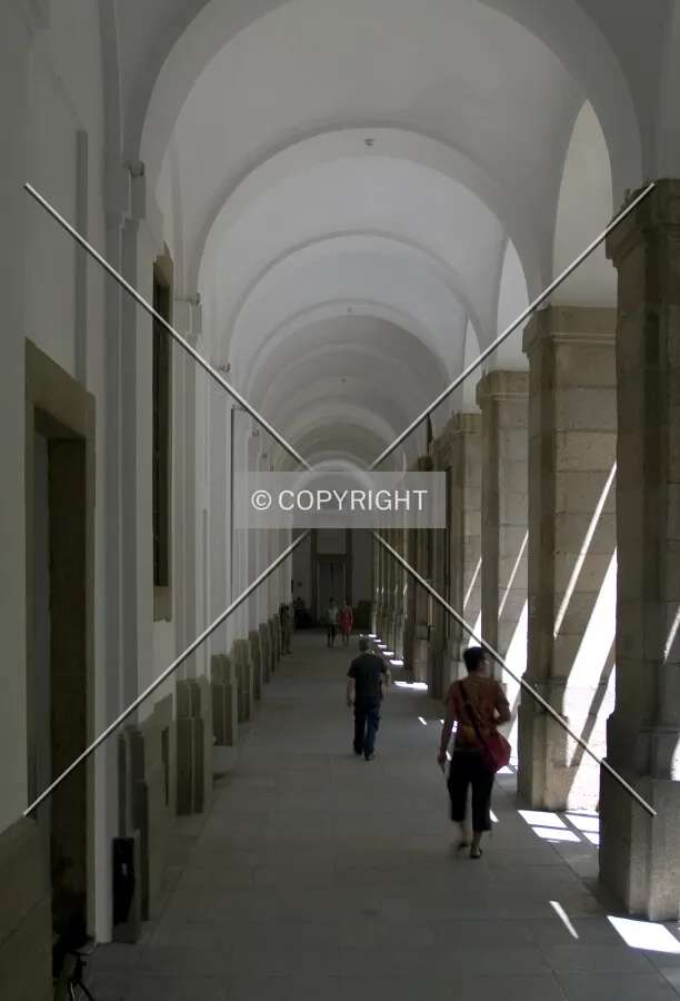 One of the corridors around the courtyard