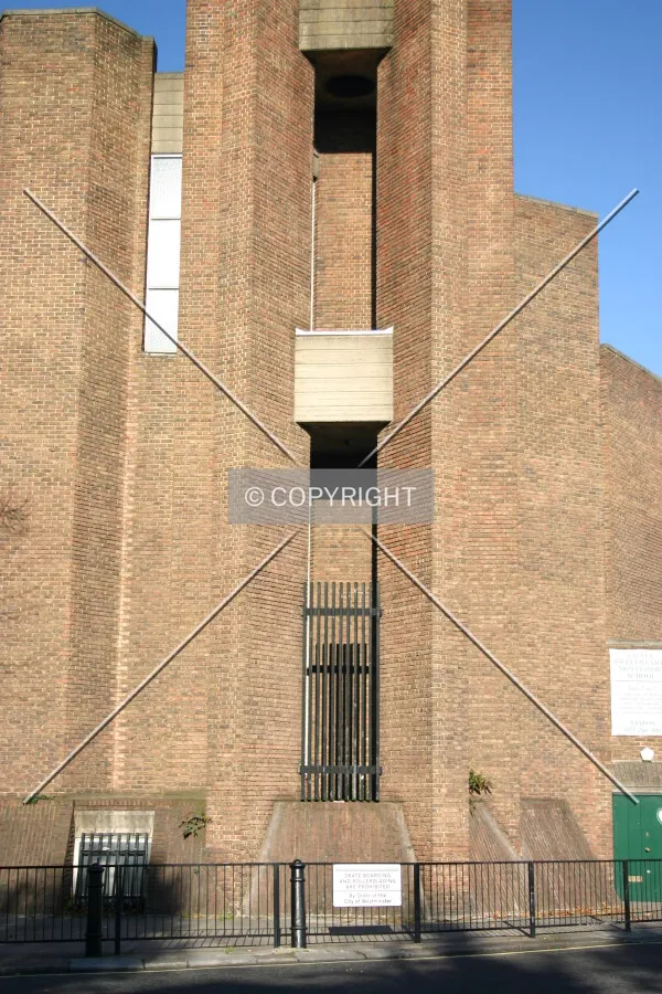 View of the brick construction