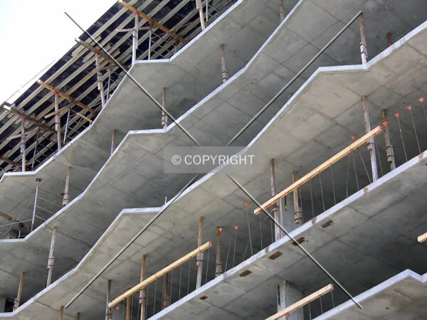 Unique concrete frame on the southwestern side