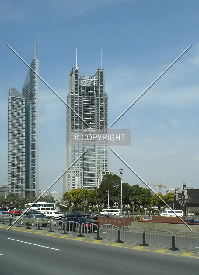 Bank of Shanghai HQ Building under construction in February 2005