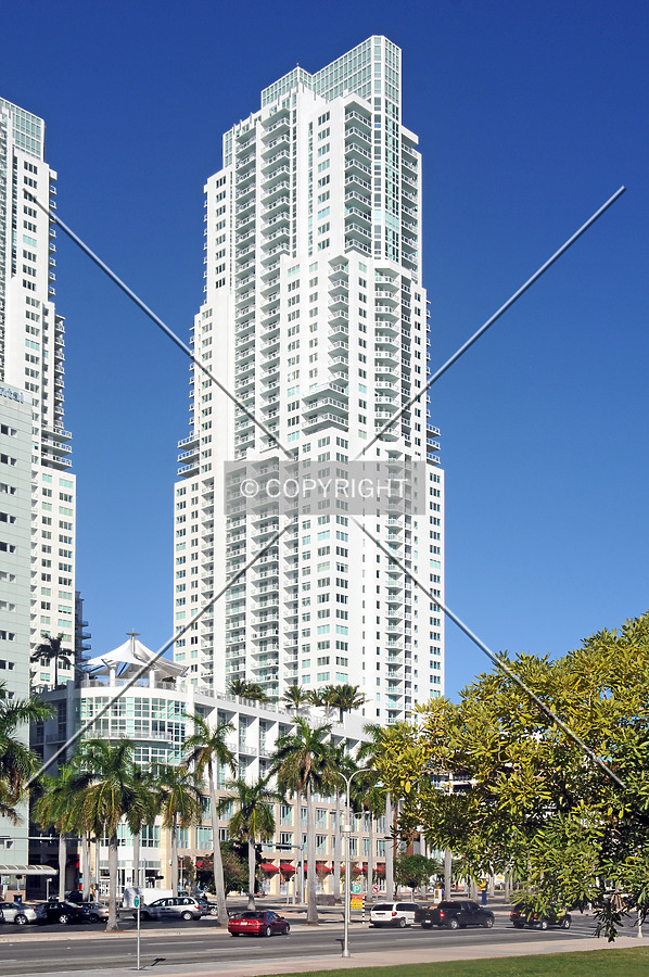 View from the southeast across Biscayne Boulevard
