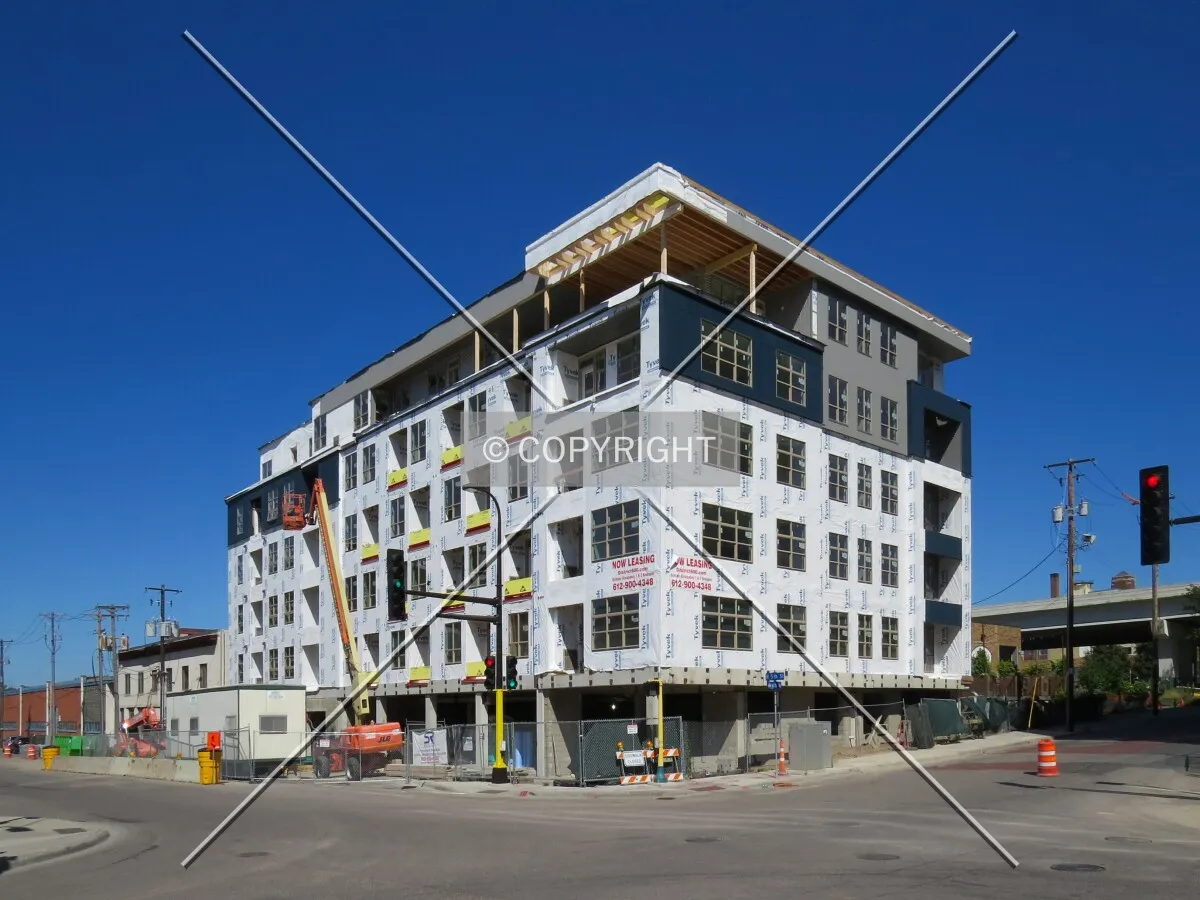 View to the north across 5th Street & 6th Avenue North