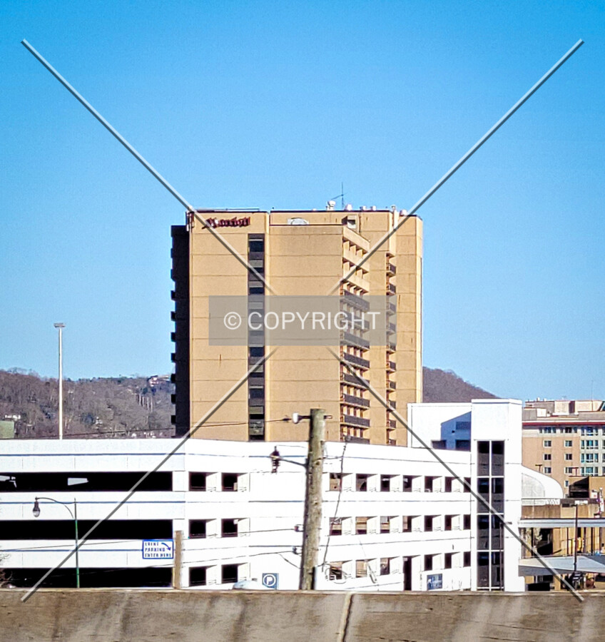 Distant view from the northwest; March 20, 2023