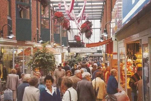 Inside the shopping center