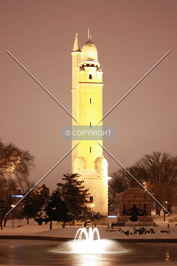 View from the south at night; January 21, 2011