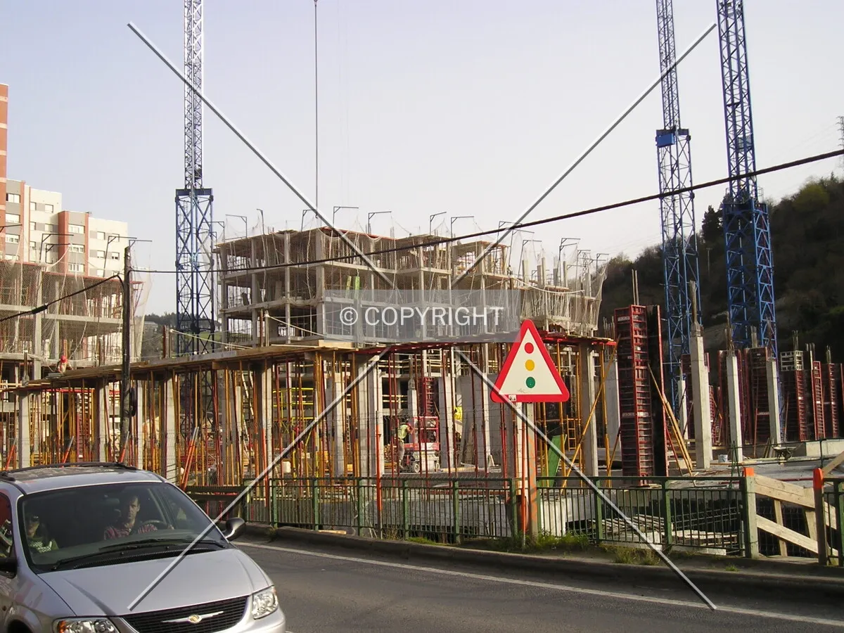 View of the building rising