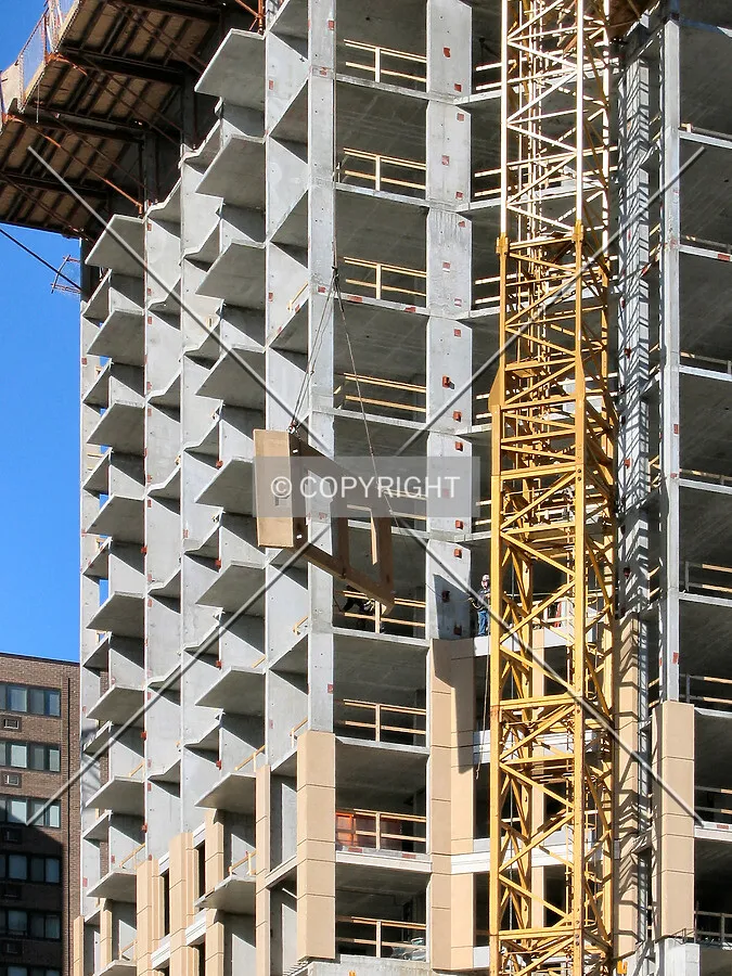 Facade panel nearing its destination