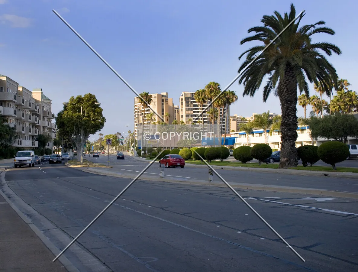 Looking east from Via Marina