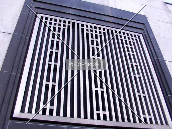 Ornamental grille over the main entrance
