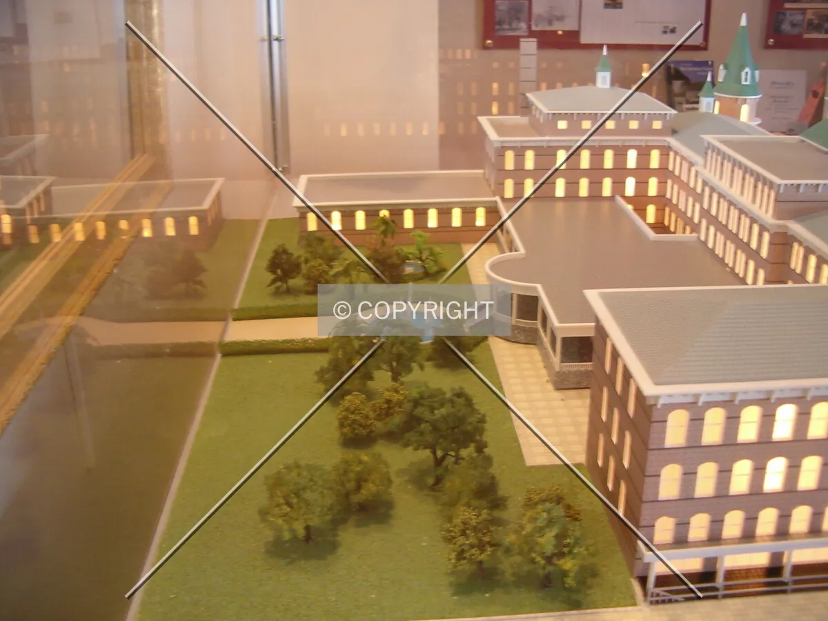 View of the models rear courtyard