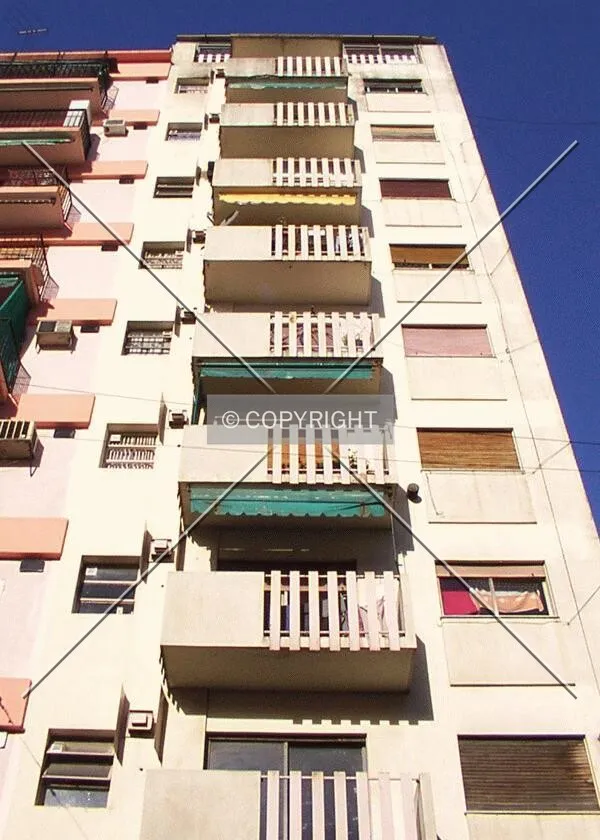 Looking up the west façade