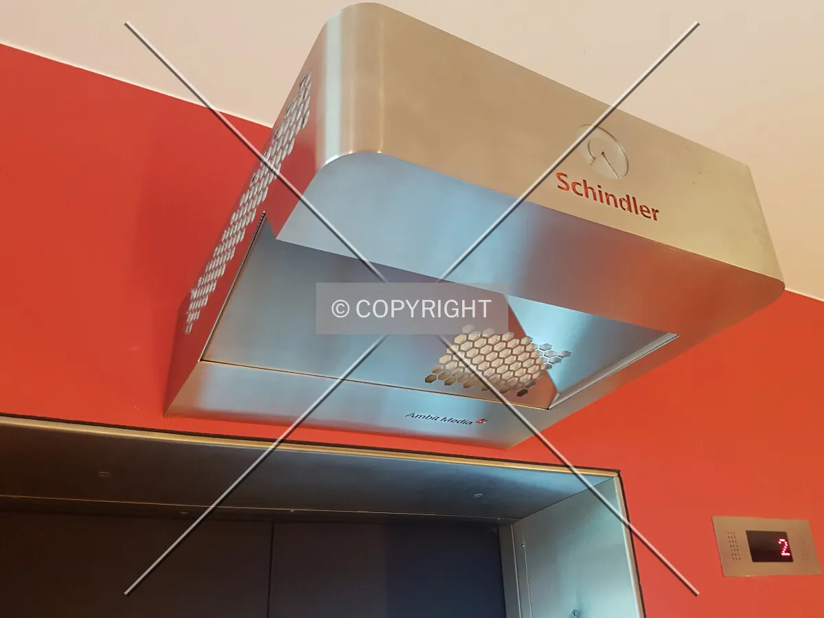 Ambit Media advertising system at Schindler elevator