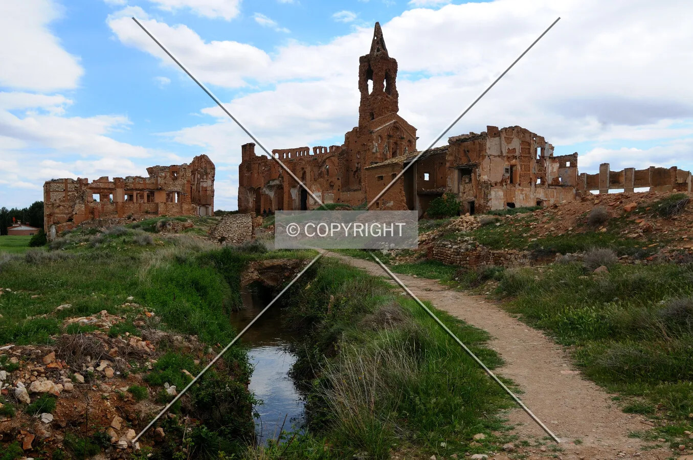 Belchite, ghost town in Teruel