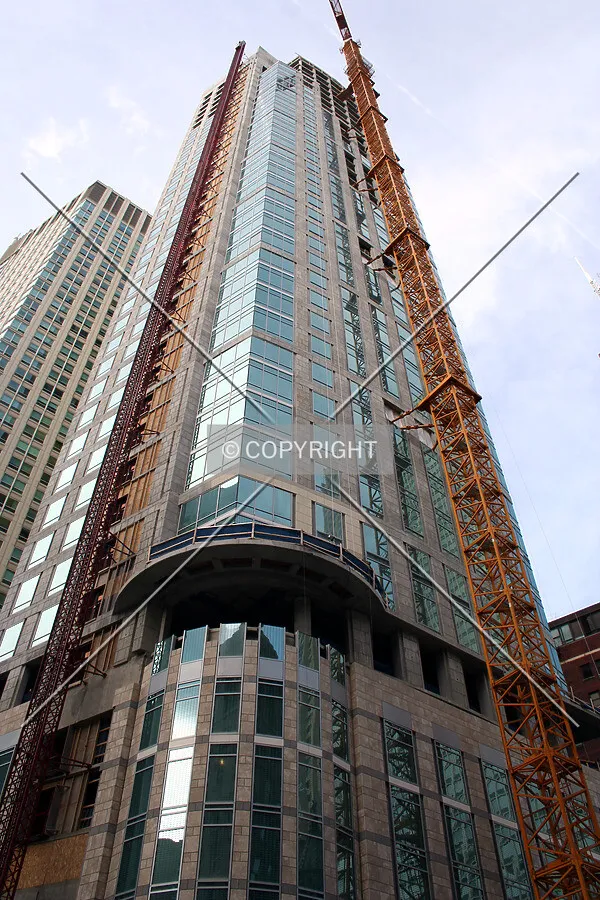 Looking up the southwest corner