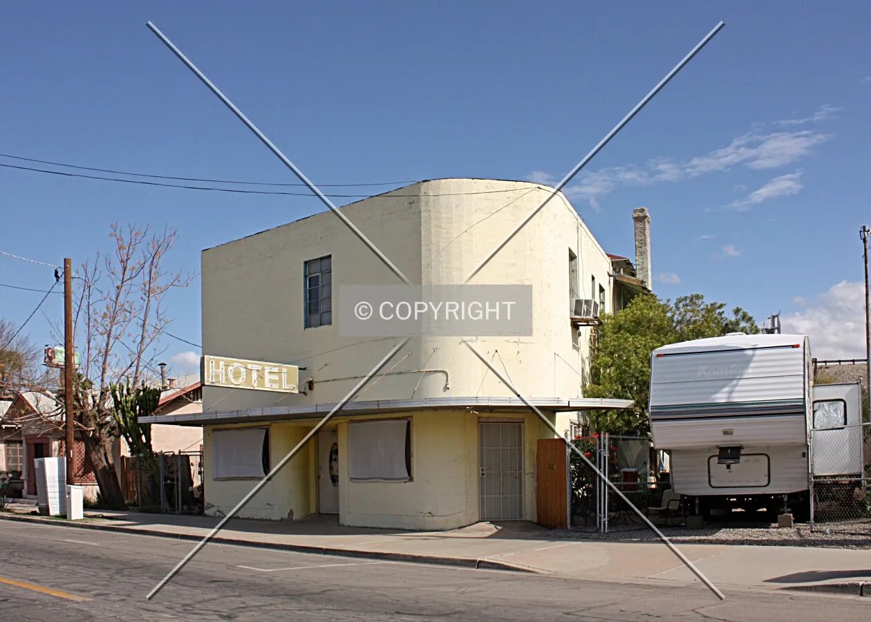 View from the southwest across South Gila Street