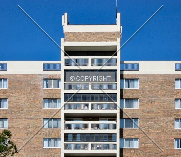 Top floors from the east