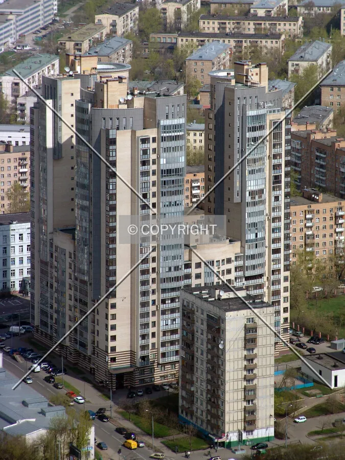 View from the 56th floor of Zapad