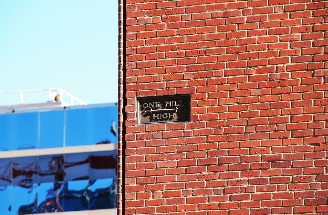One mile high marker