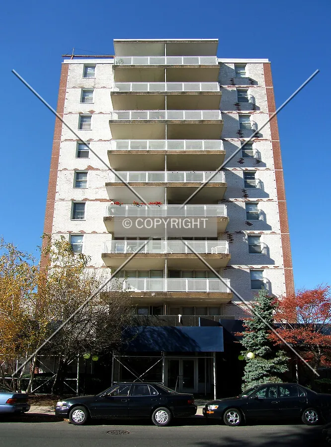 Vintage view from the southeast across Glenbrook Road