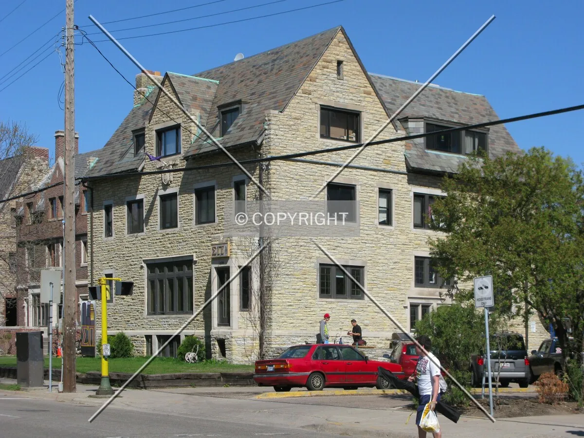 View to the northwest across University Avenue