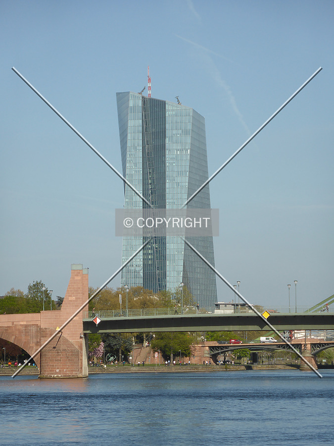 The ECB tower as seen from the Main river shore