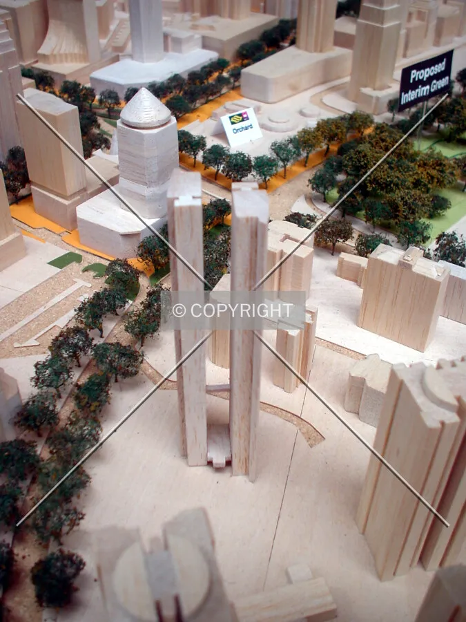 Model view towards the east