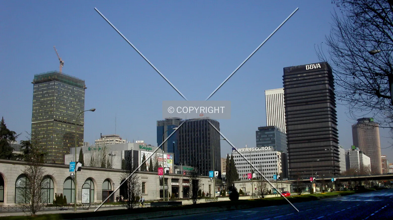 Southern view from Paseo de la Castellana